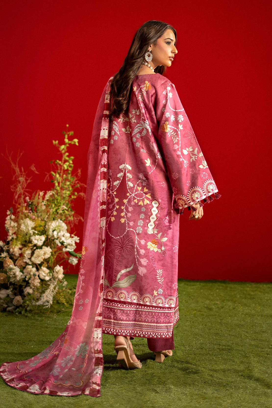 3 Piece - Digitally Printed Luxury Silk - 3906