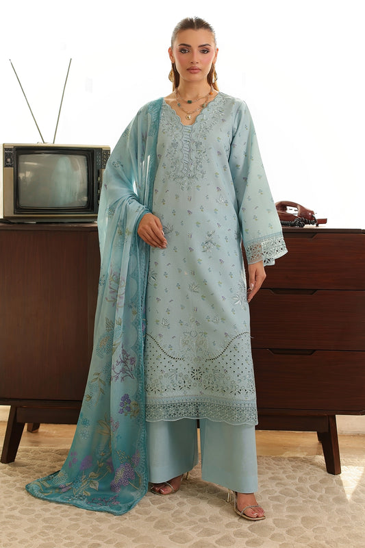 3 Piece - Embroidered Lawn Karandi  - 3913