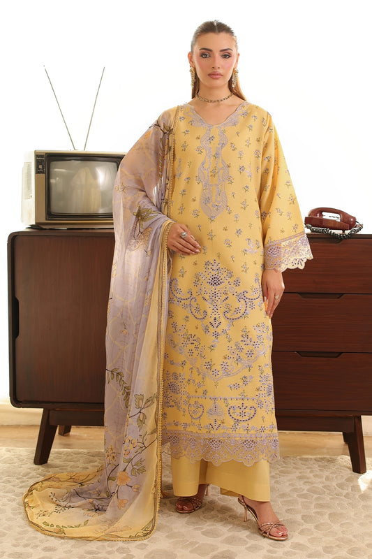 3 Piece - Embroidered Lawn Karandi  - 3915