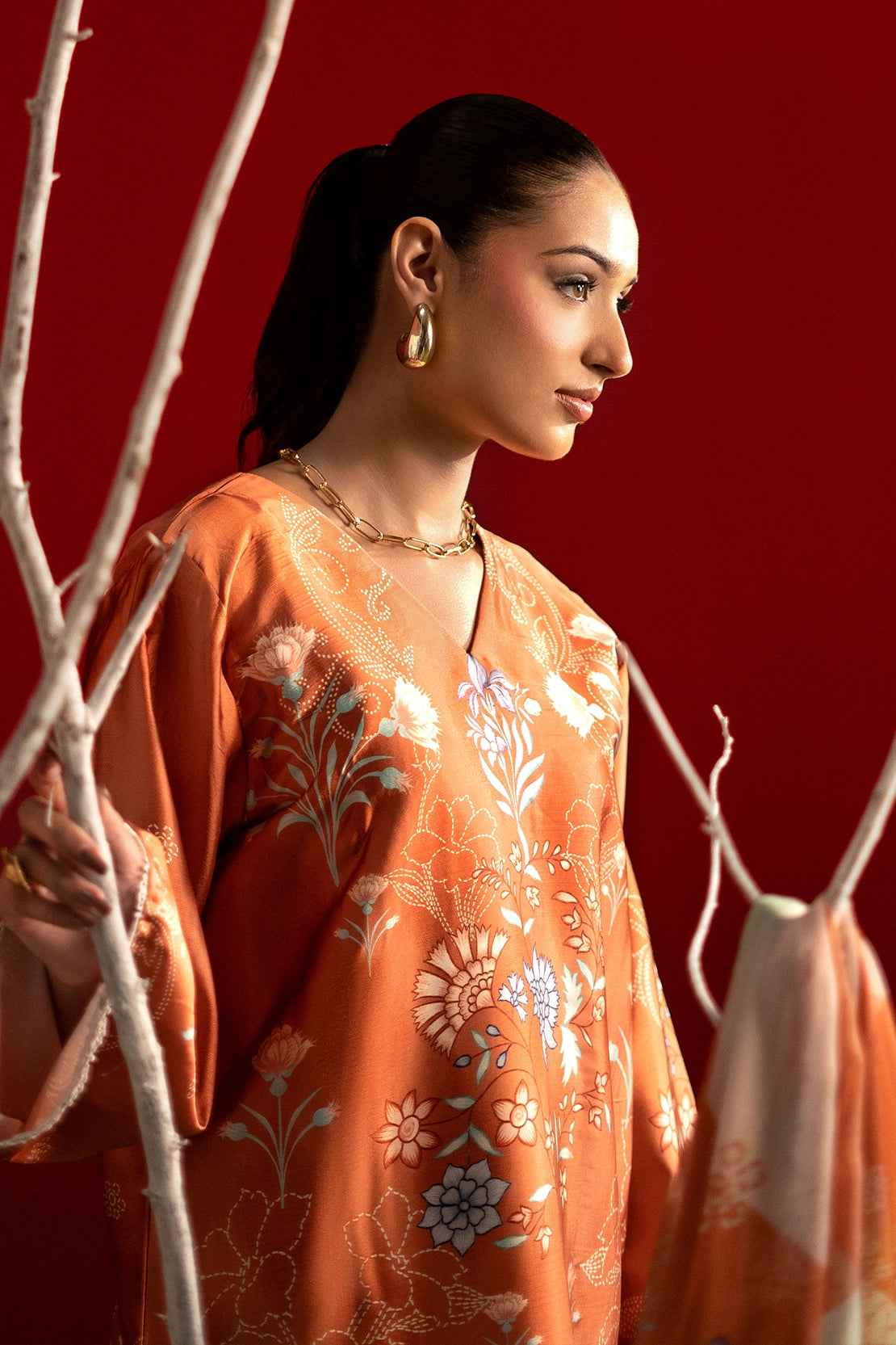 3 Piece - Digitally Printed Luxury Silk - 3910