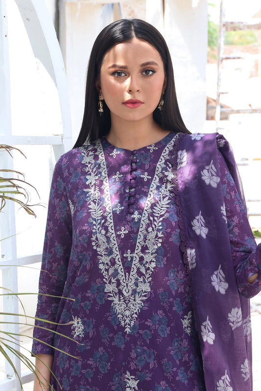 3 Piece - Embroidered Lawn - 8934