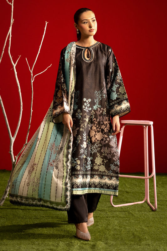 3 Piece - Digitally Printed Luxury Silk - 3908