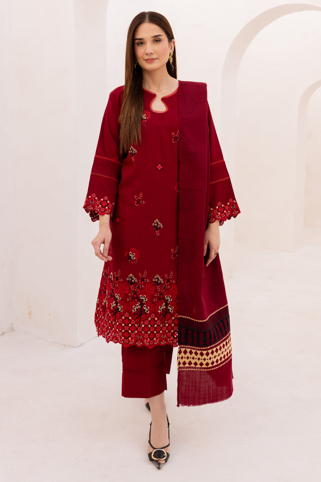 3 PIECE - PREMIUM EMBROIDERED WOOL - 5010