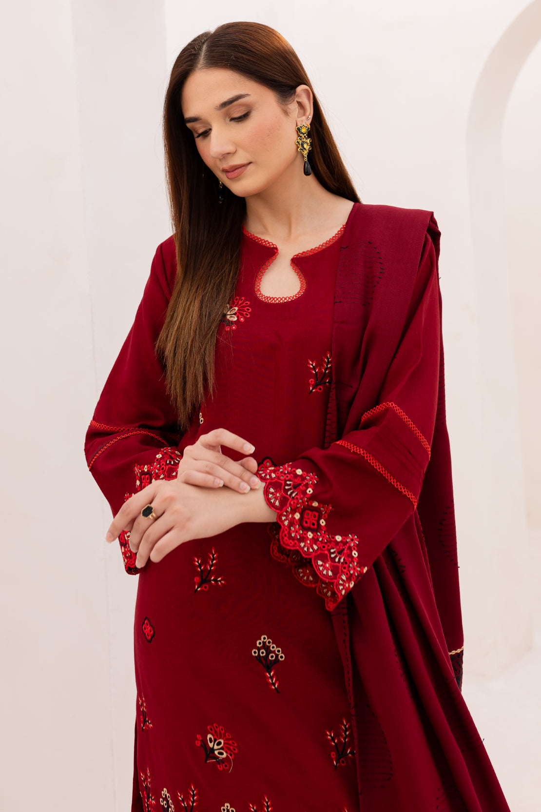 3 PIECE - PREMIUM EMBROIDERED WOOL - 5010