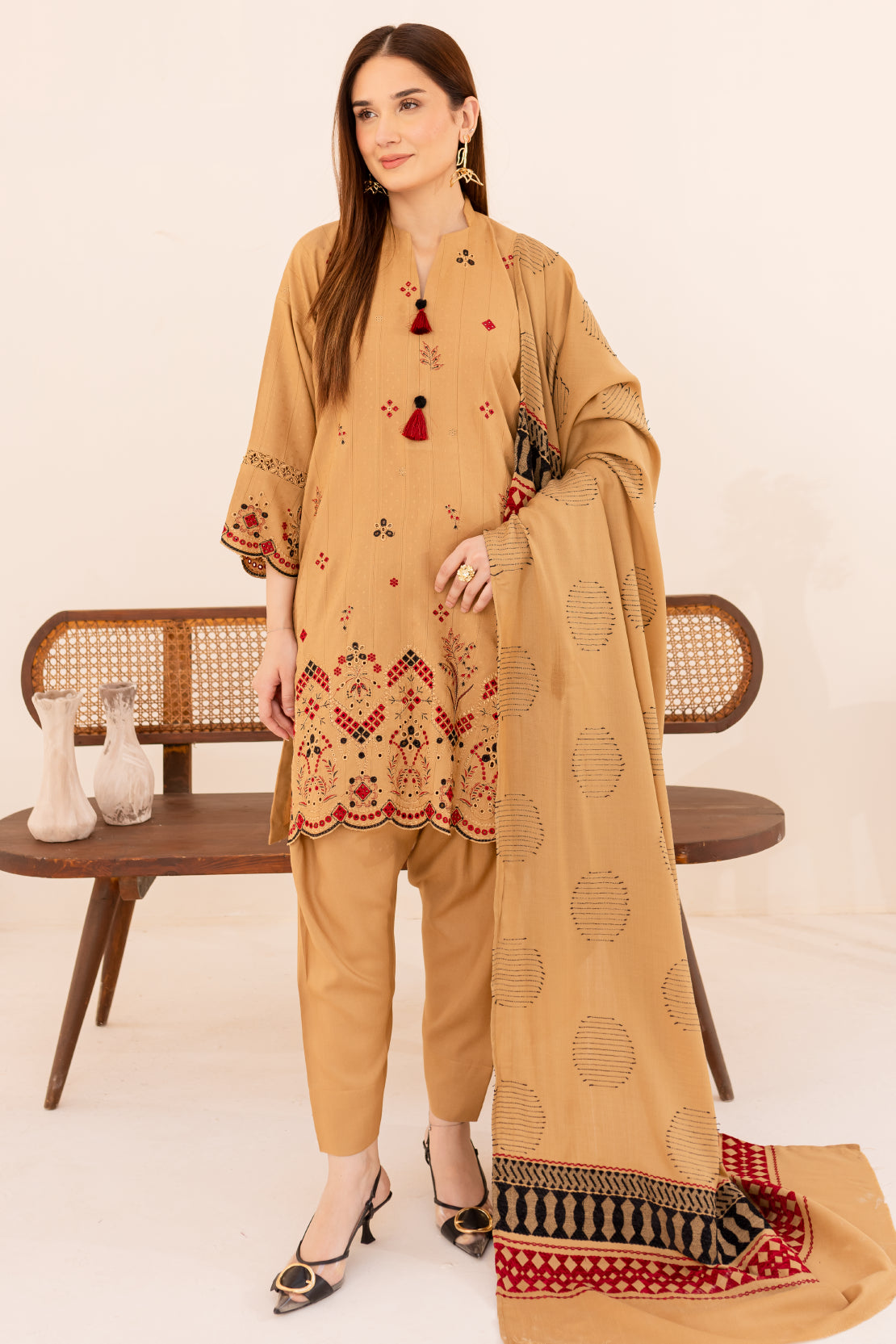 3 PIECE - PREMIUM EMBROIDERED WOOL - 5002