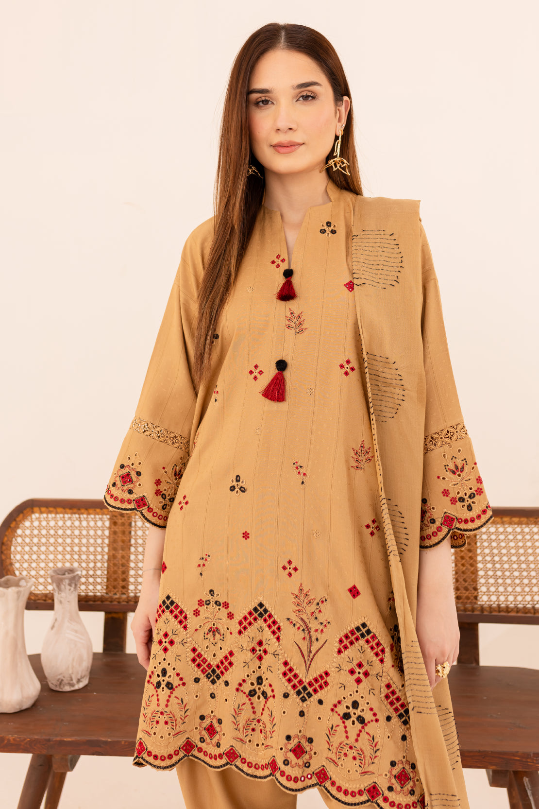 3 PIECE - PREMIUM EMBROIDERED WOOL - 5002