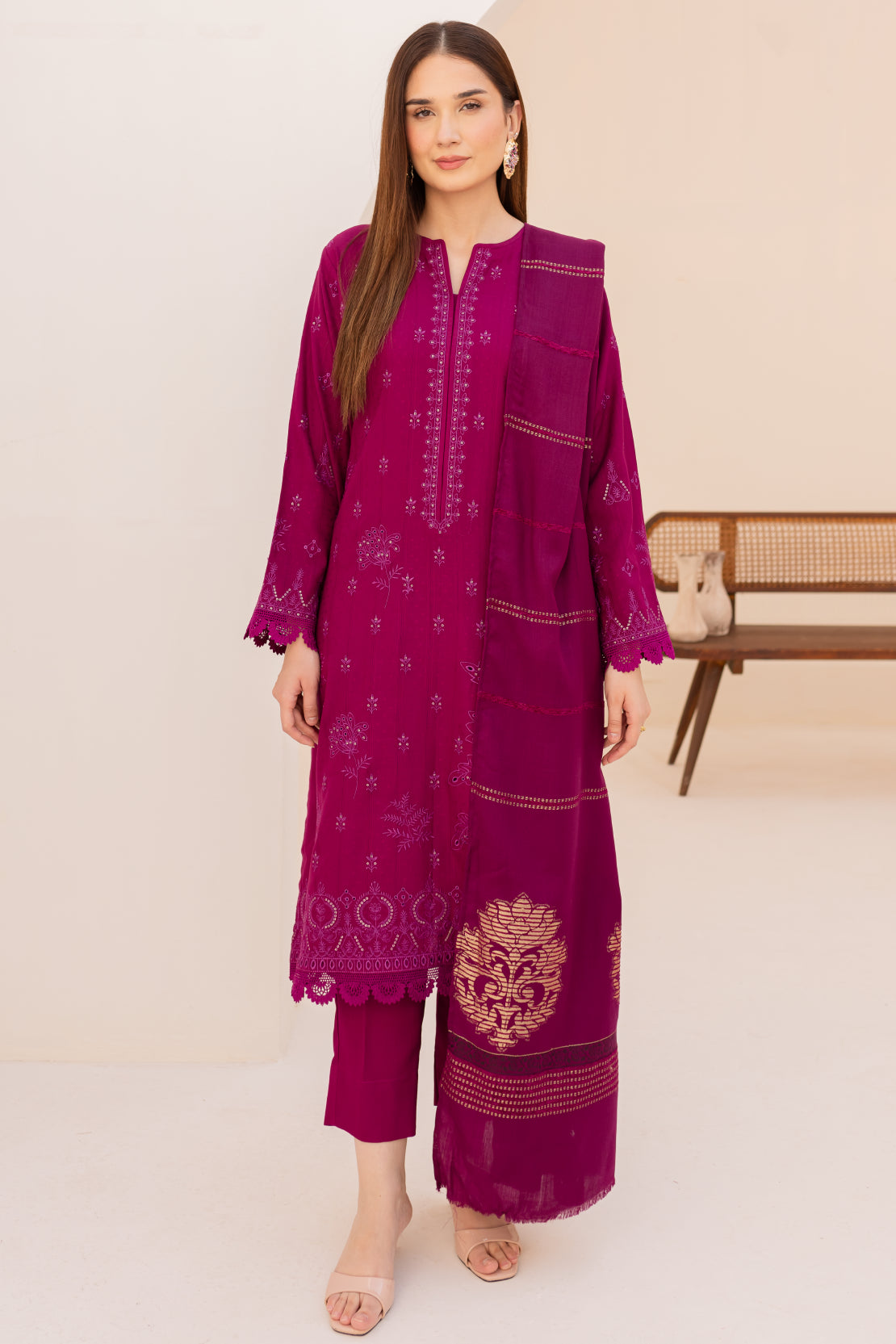 3 PIECE - PREMIUM EMBROIDERED WOOL - 5003