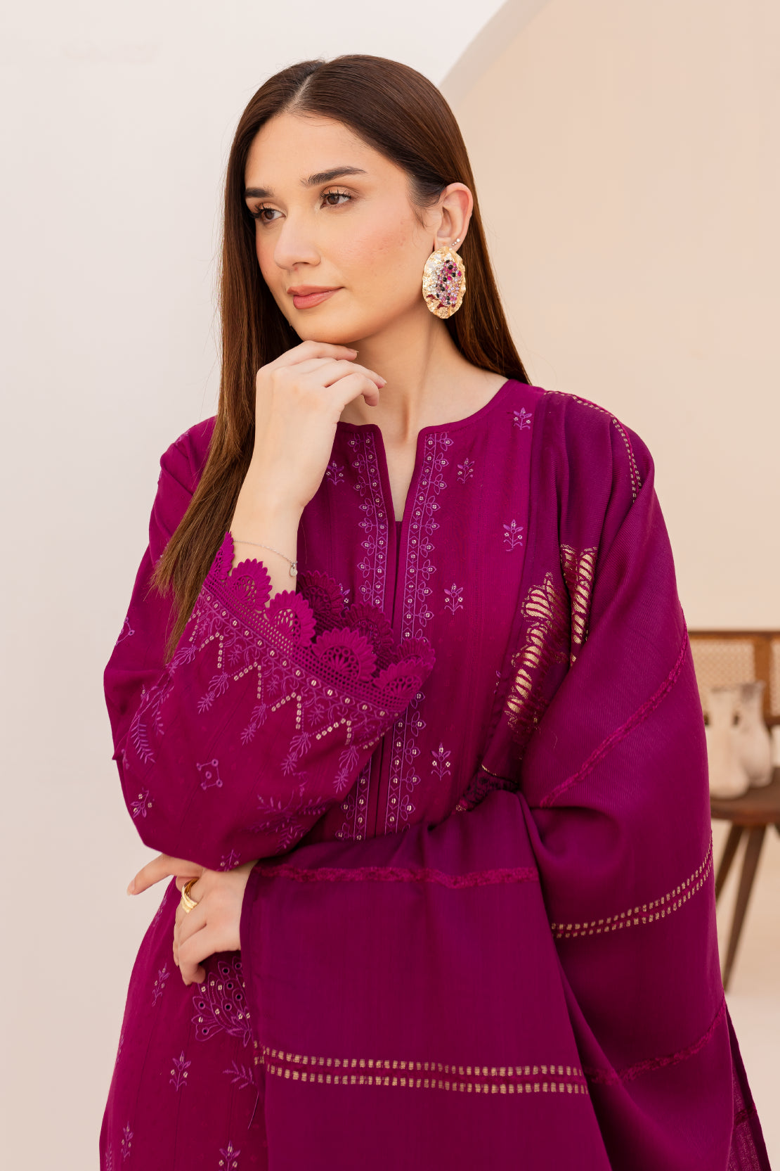 3 PIECE - PREMIUM EMBROIDERED WOOL - 5003