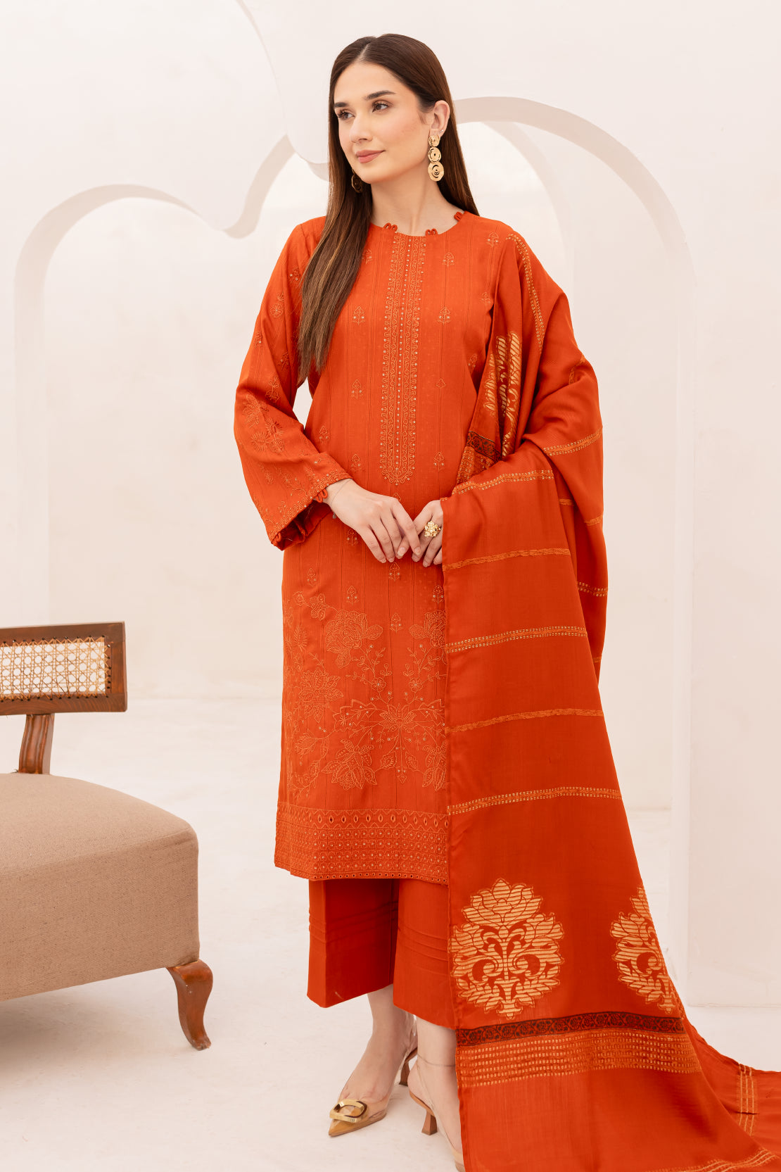 3 PIECE - PREMIUM EMBROIDERED WOOL - 5007