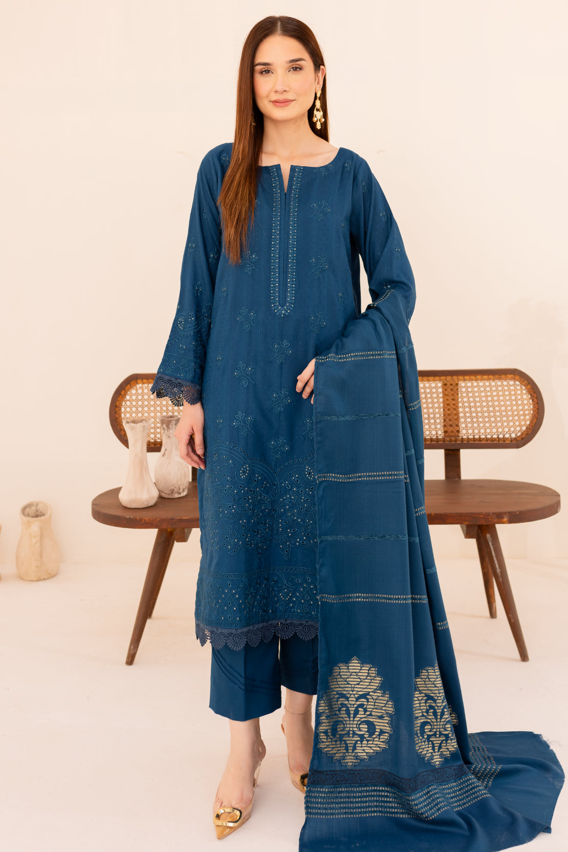 3 PIECE - PREMIUM EMBROIDERED WOOL - 5009