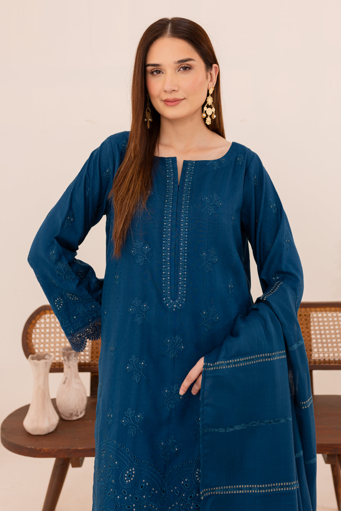 3 PIECE - PREMIUM EMBROIDERED WOOL - 5009