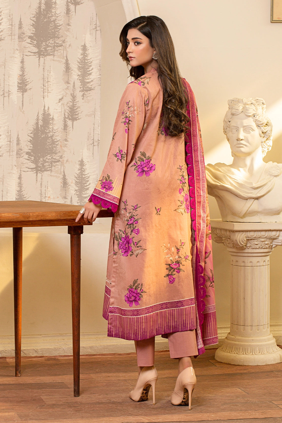 3 PIECE - PREMIUM EMBROIDERED LAWN - 9116