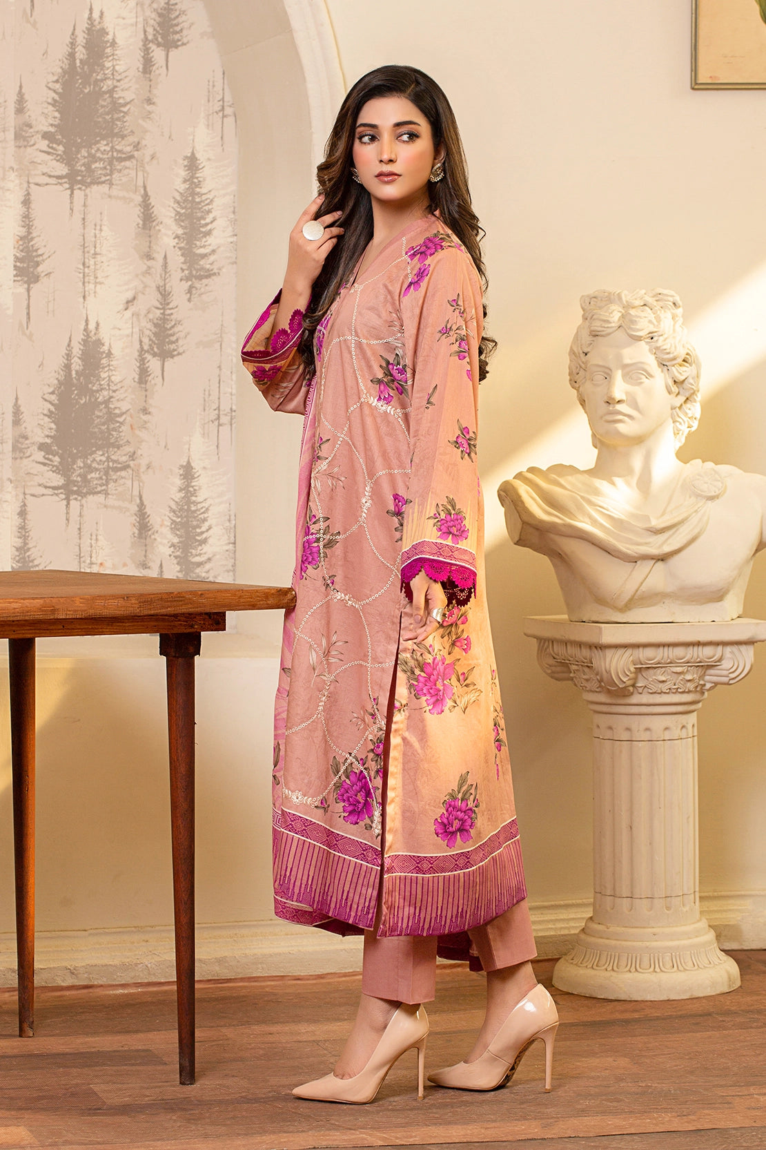 3 PIECE - PREMIUM EMBROIDERED LAWN - 9116