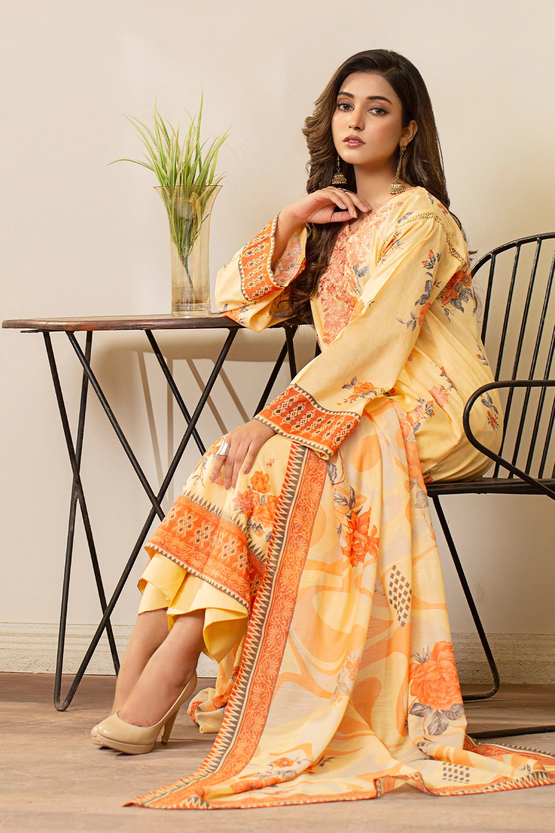 3 PIECE - PREMIUM EMBROIDERED LAWN - 9120