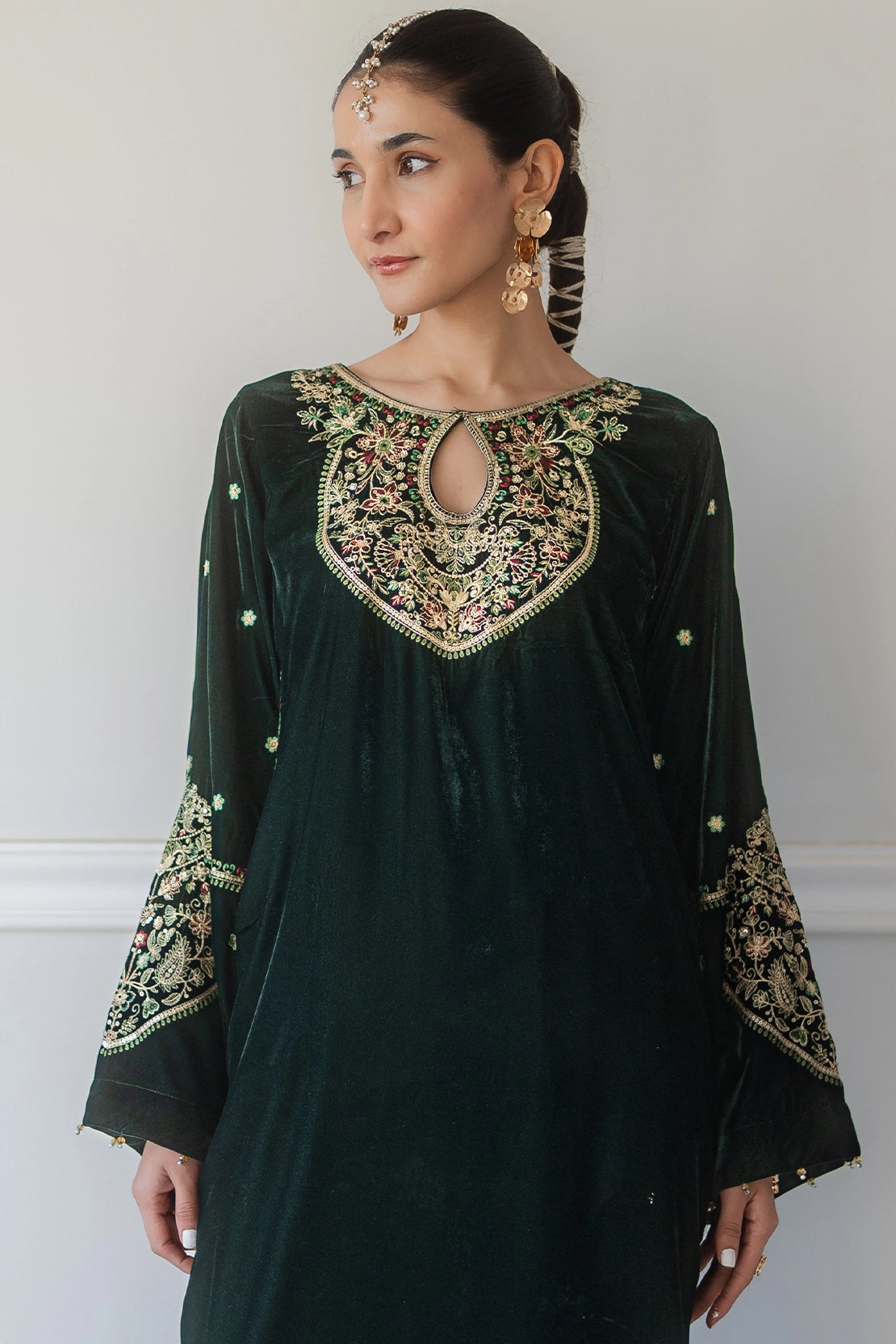 Stitched 2 Piece - Velvet - Emerald