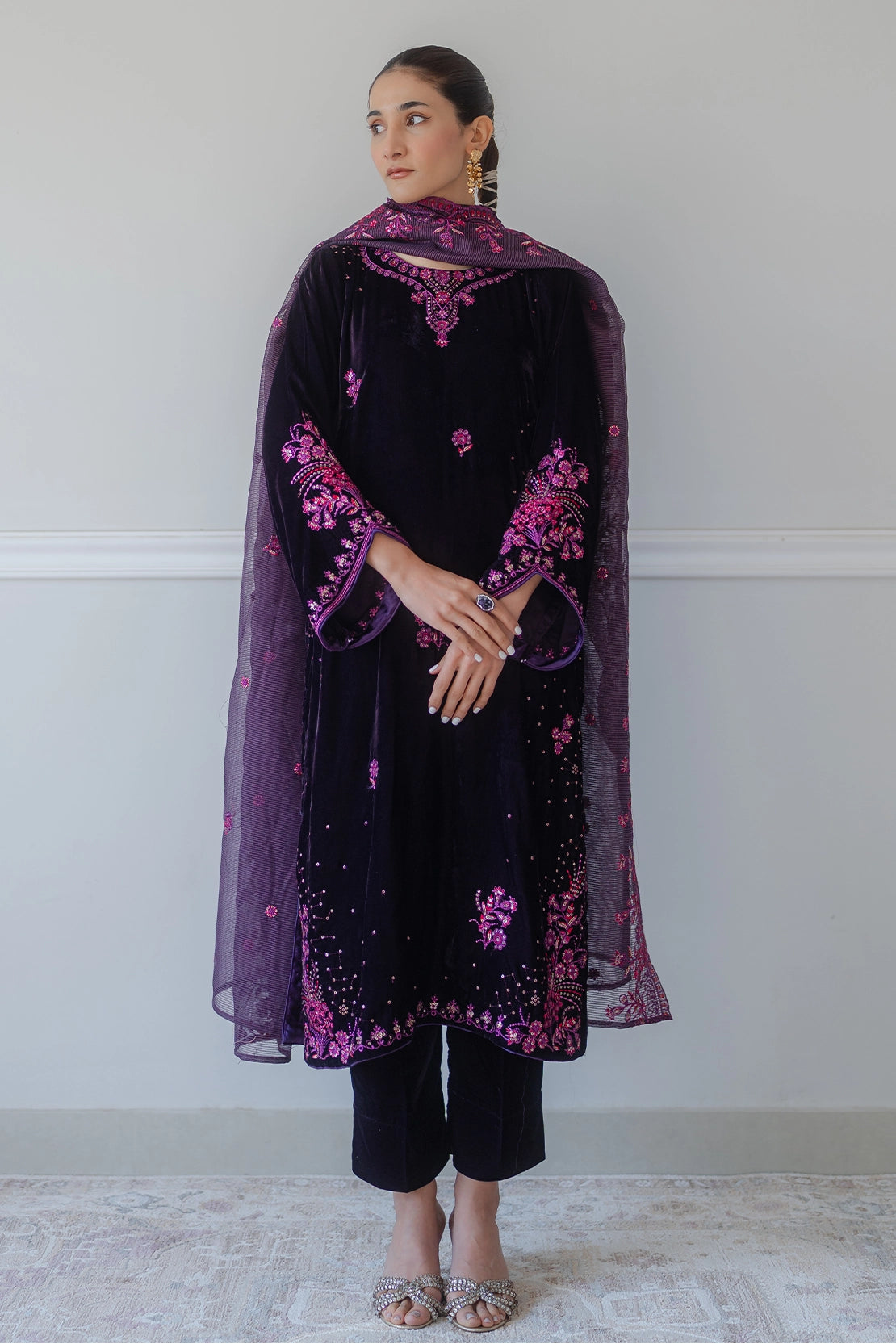 Stitched 3 Piece - Velvet - Gulnaaz
