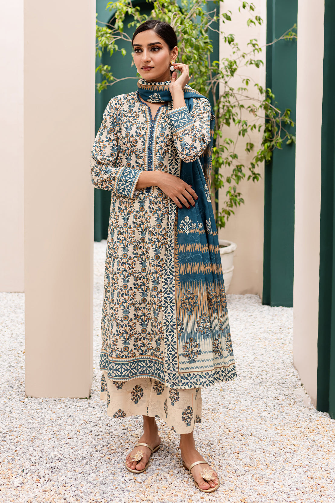 3 PIECE - PREMIUM PRINTED KHADDAR - 9311