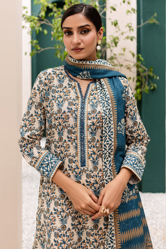 3 PIECE - PREMIUM PRINTED KHADDAR - 9311