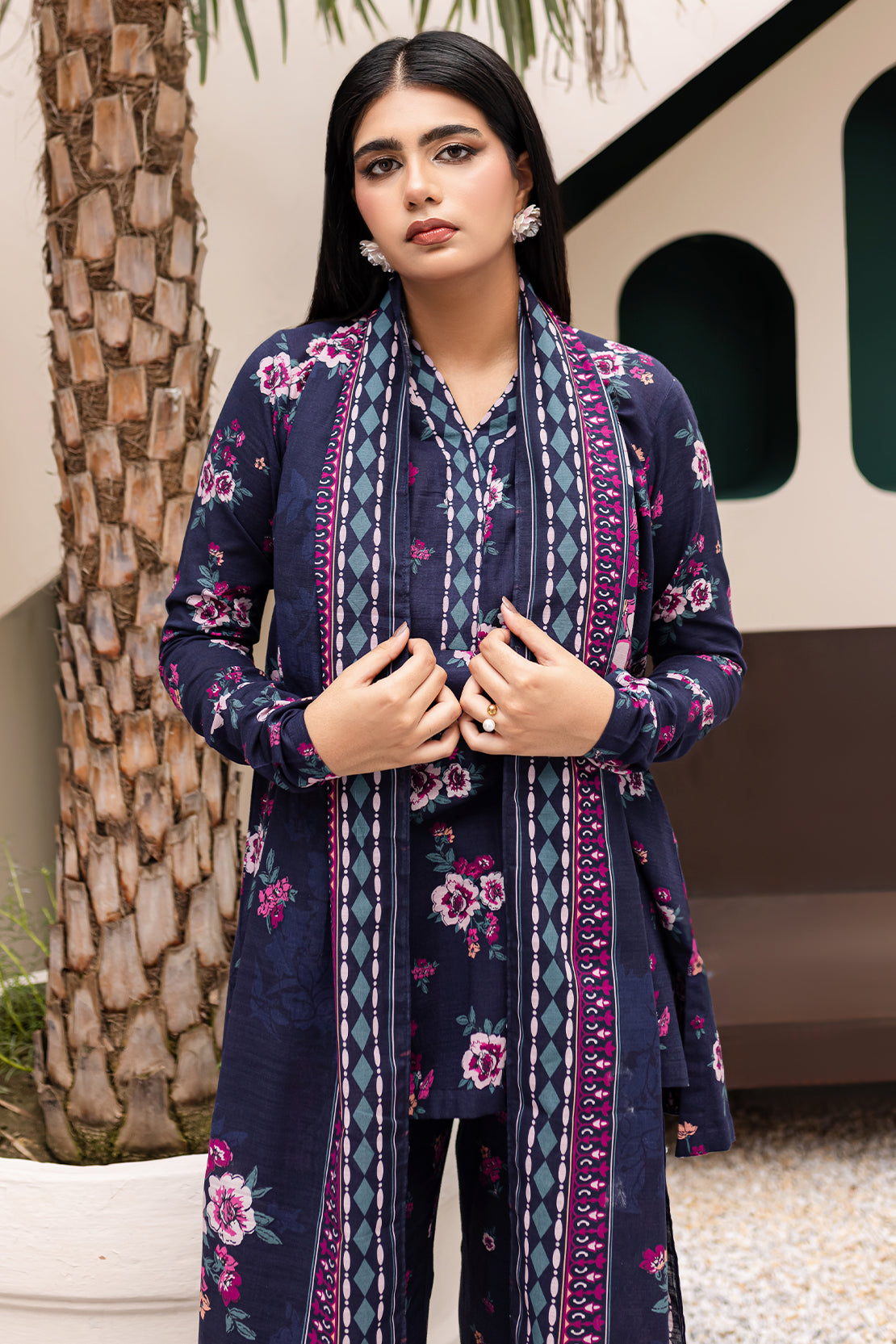 3 PIECE - PREMIUM PRINTED KHADDAR - 9312