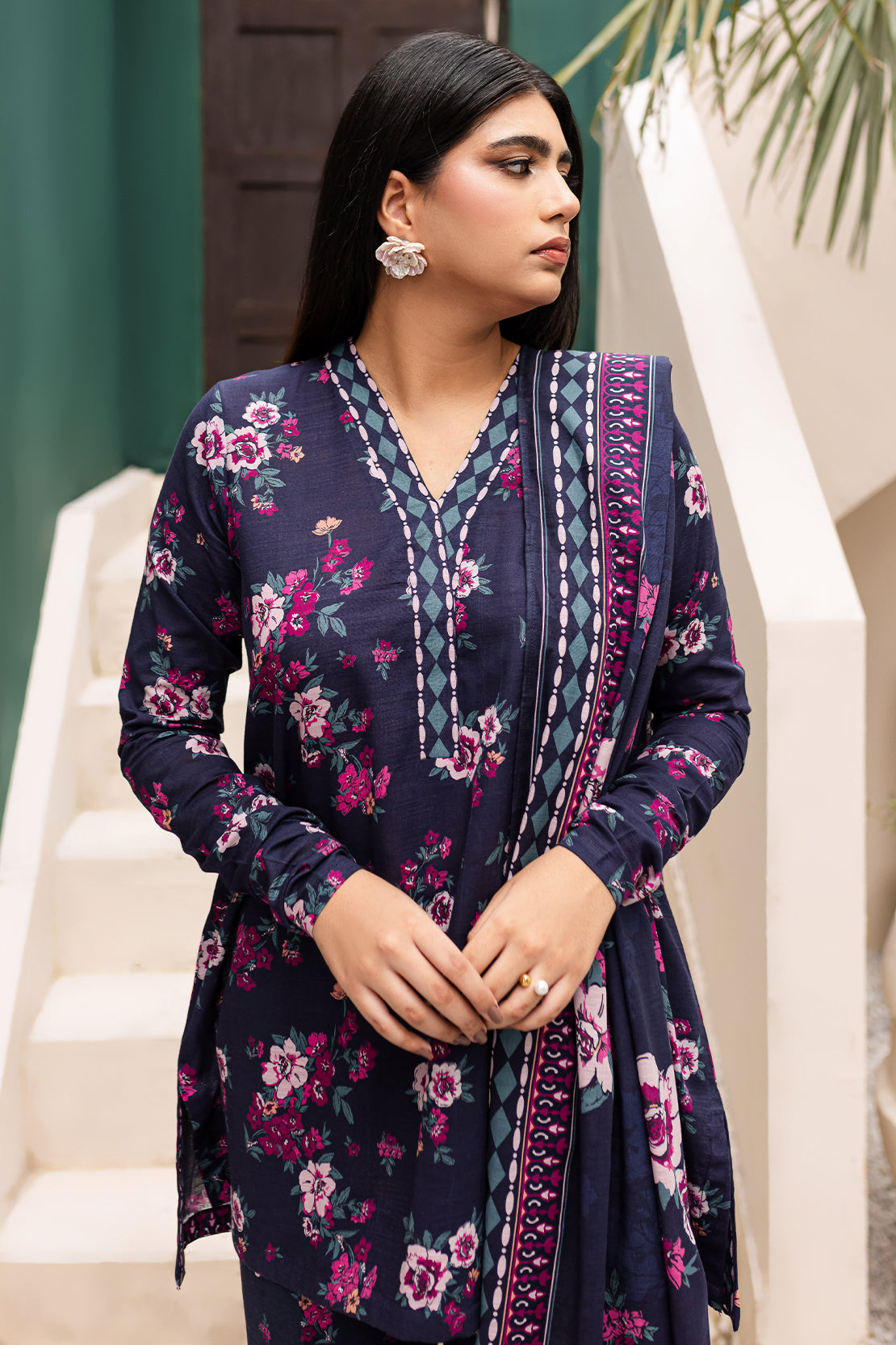 3 PIECE - PREMIUM PRINTED KHADDAR - 9312