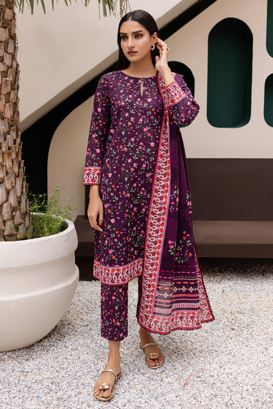 3 PIECE - PREMIUM PRINTED KHADDAR - 9319