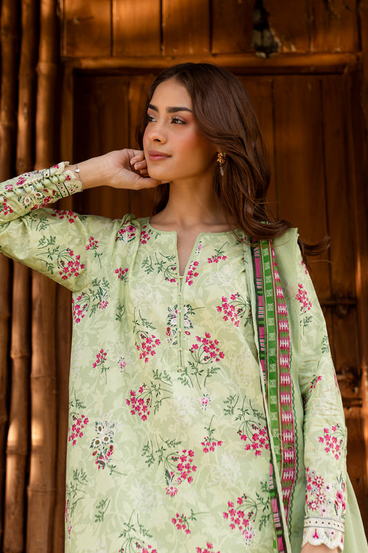 3 PIECE - PREMIUM EMBROIDERED LAWN - 9151