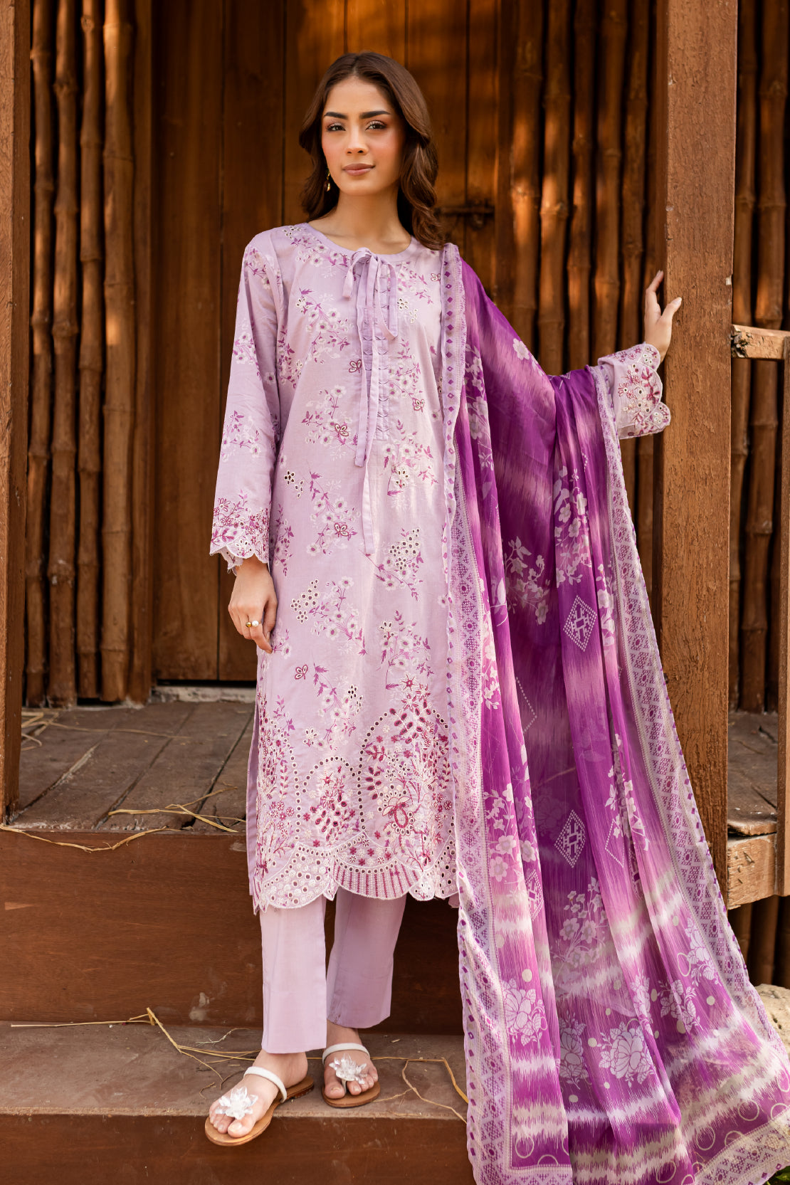 3 PIECE - PREMIUM EMBROIDERED LAWN - 9159