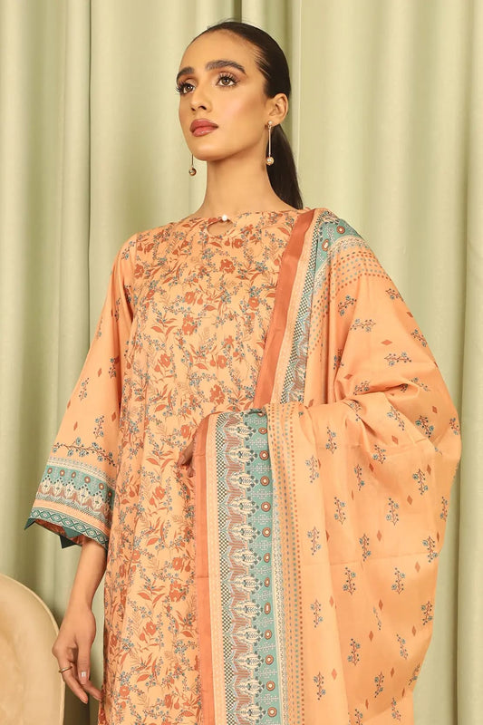 3Piece - Basic luxury lawn 7446 - Voile Dupatta