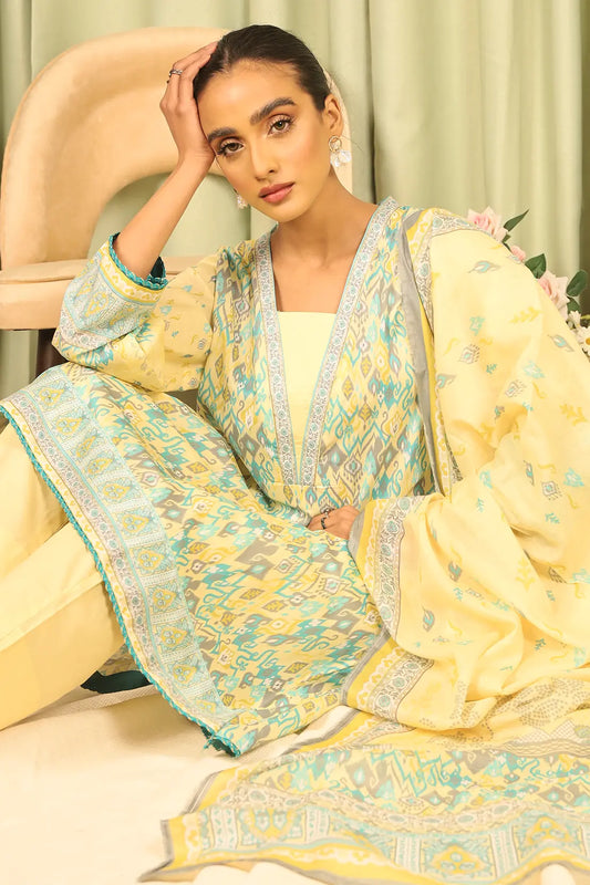 3Piece - Basic luxury lawn 7447 - Voile Dupatta