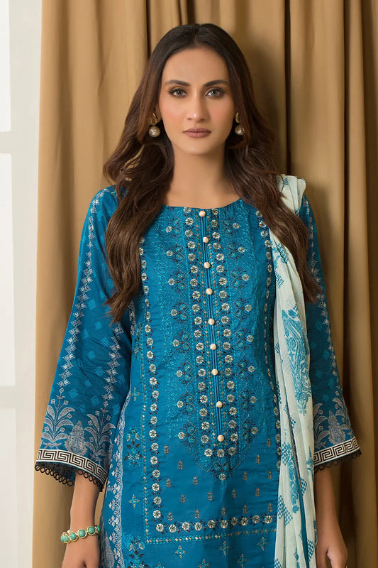 3 Piece – Embroidered Lawn – 7486
