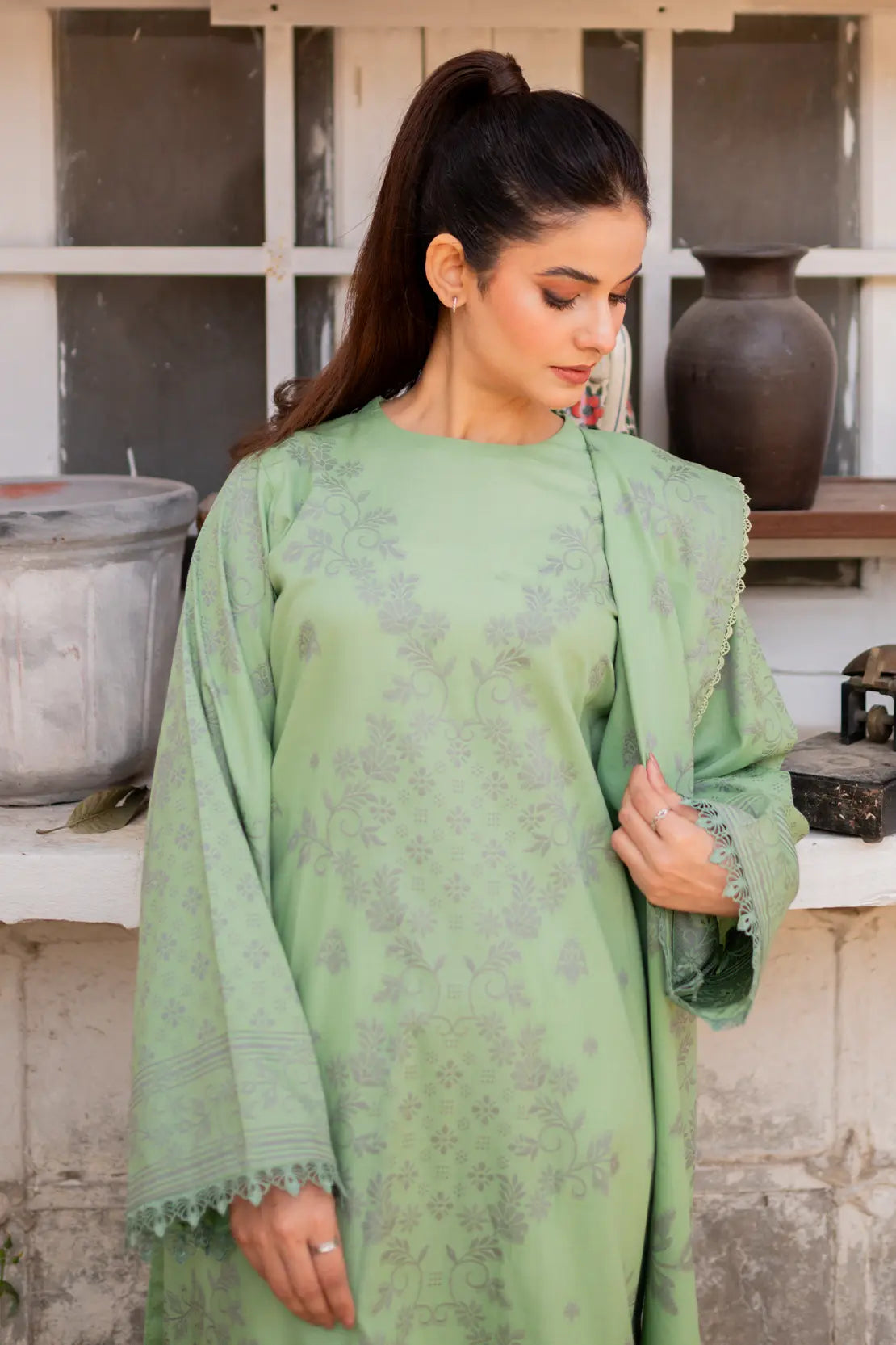 3-Piece  Jacquard Banarsi - 9990