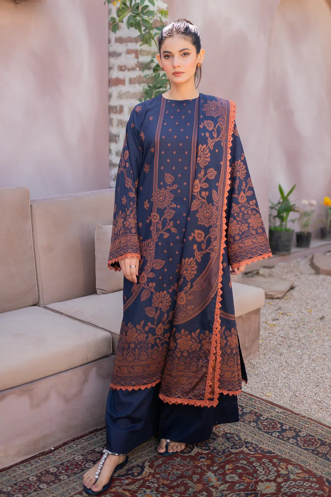 3-Piece  Jacquard Banarsi - 9993