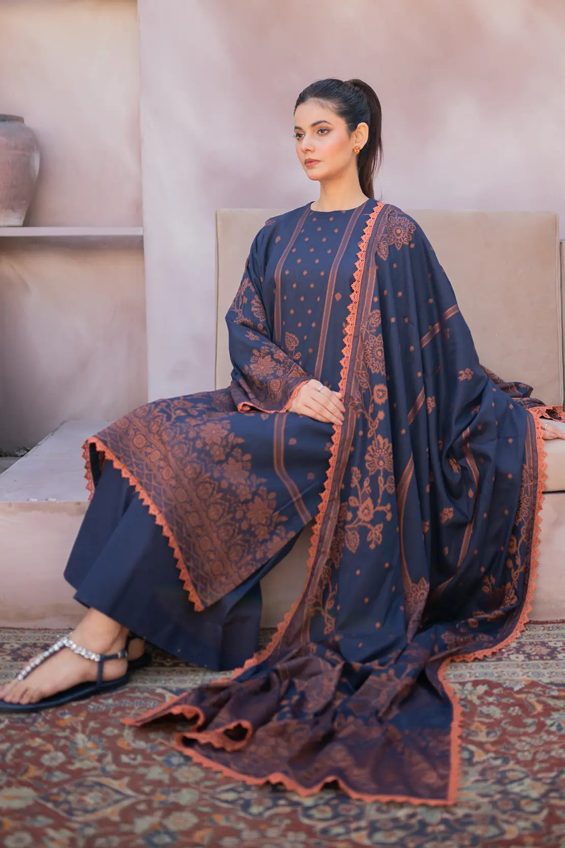 3-Piece  Jacquard Banarsi - 9993