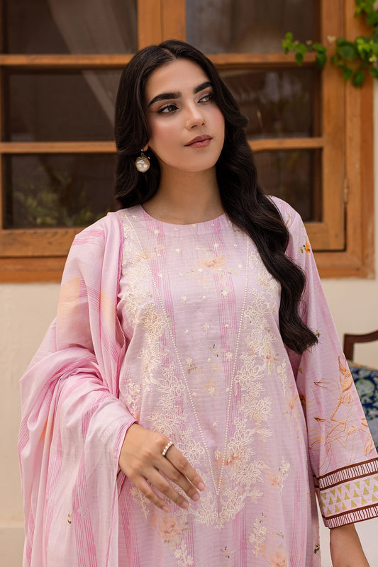 3 PIECE - PREMIUM EMBROIDERED LAWN - 020