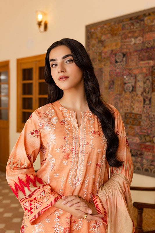 3 PIECE - PREMIUM EMBROIDERED LAWN - 012