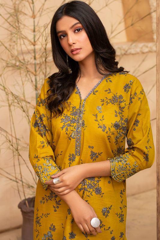 2 Piece - Premium Embroidered Khaddar - 9351