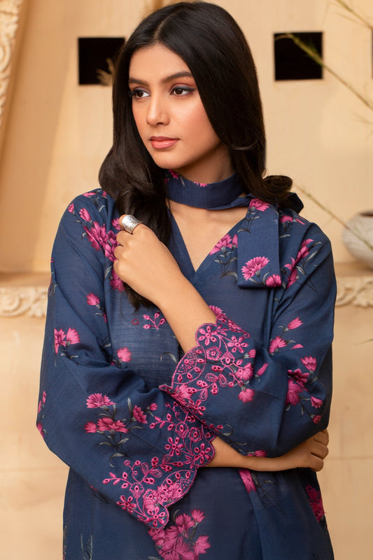 2 Piece - Premium Embroidered Khaddar - 9354