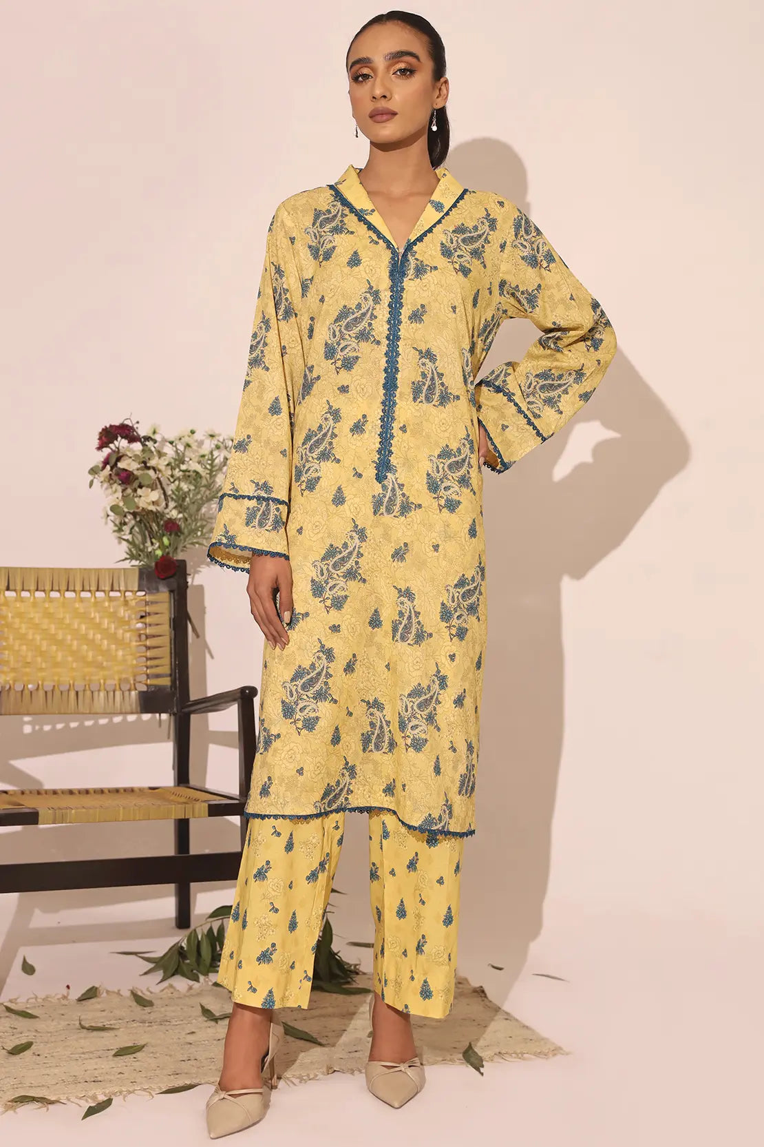 2 Piece - Printed Lawn Co-ord Set – 7471
