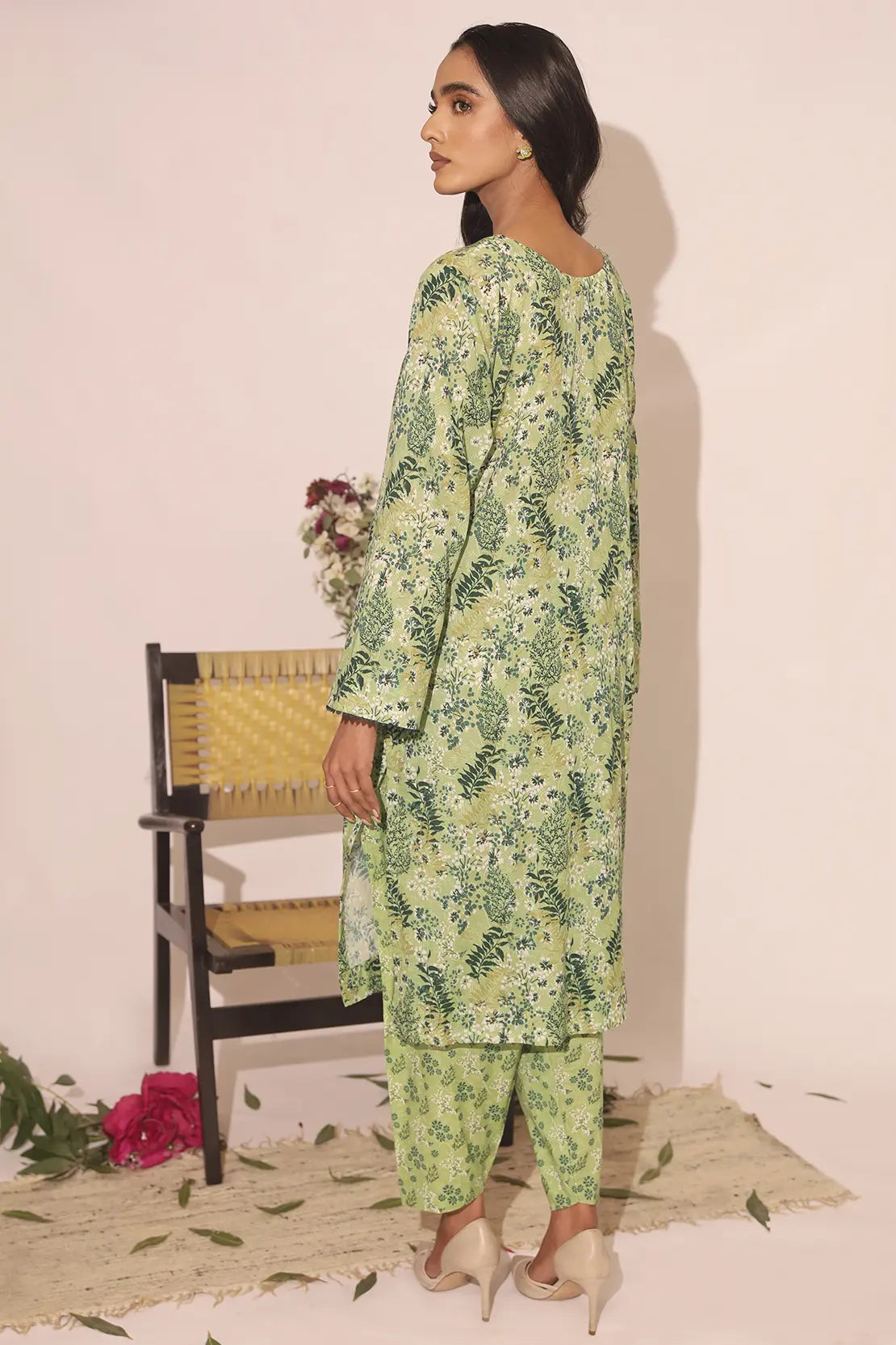 2 Piece - Printed Lawn Co-ord Set – 7473