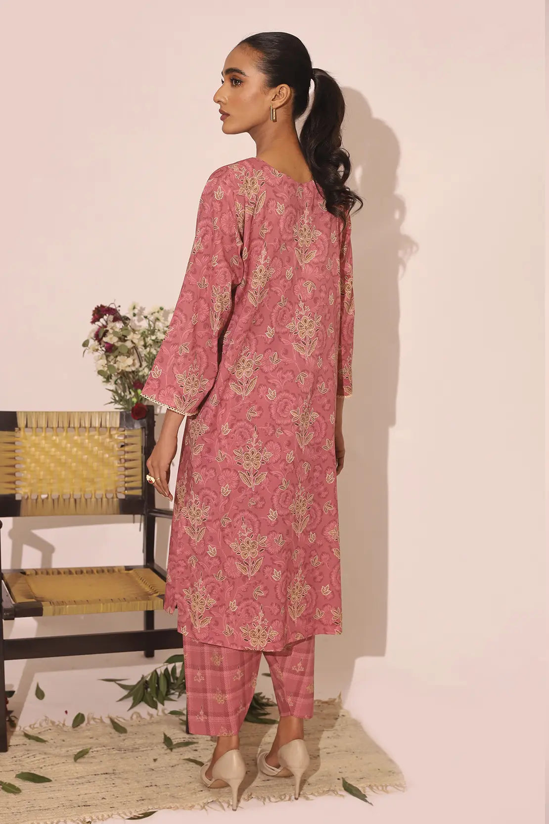 2 Piece - Printed Lawn Co-ord Set – 7477