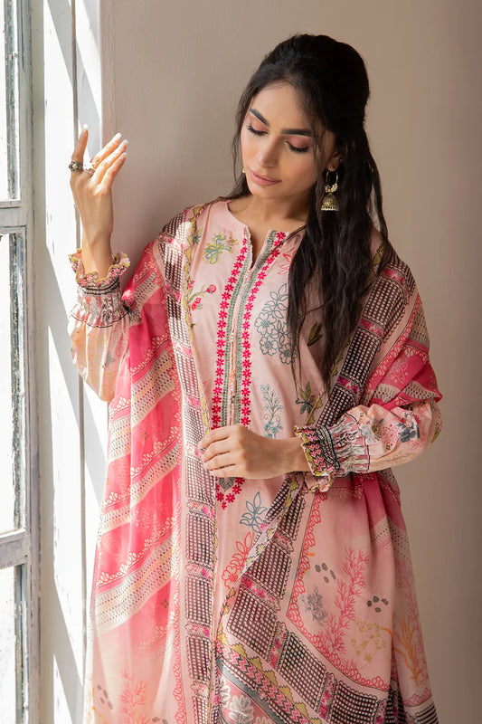 3 Piece - Embroidered Lawn - 8038