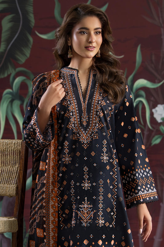 3 Piece - Premium Embroidered Lawn - 540