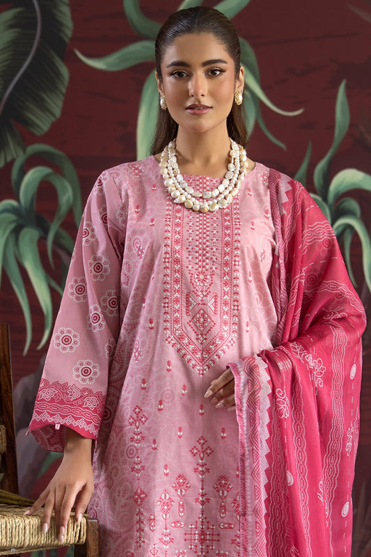 3 Piece - Premium Embroidered Lawn - 533