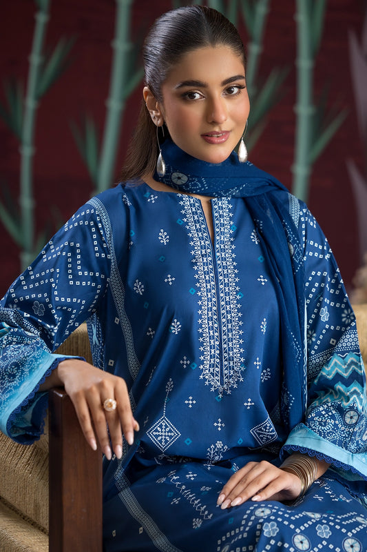 3 Piece - Premium Embroidered Lawn - 536