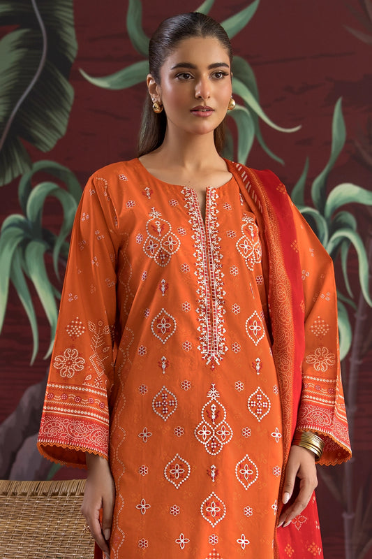 3 Piece - Premium Embroidered Lawn - 537