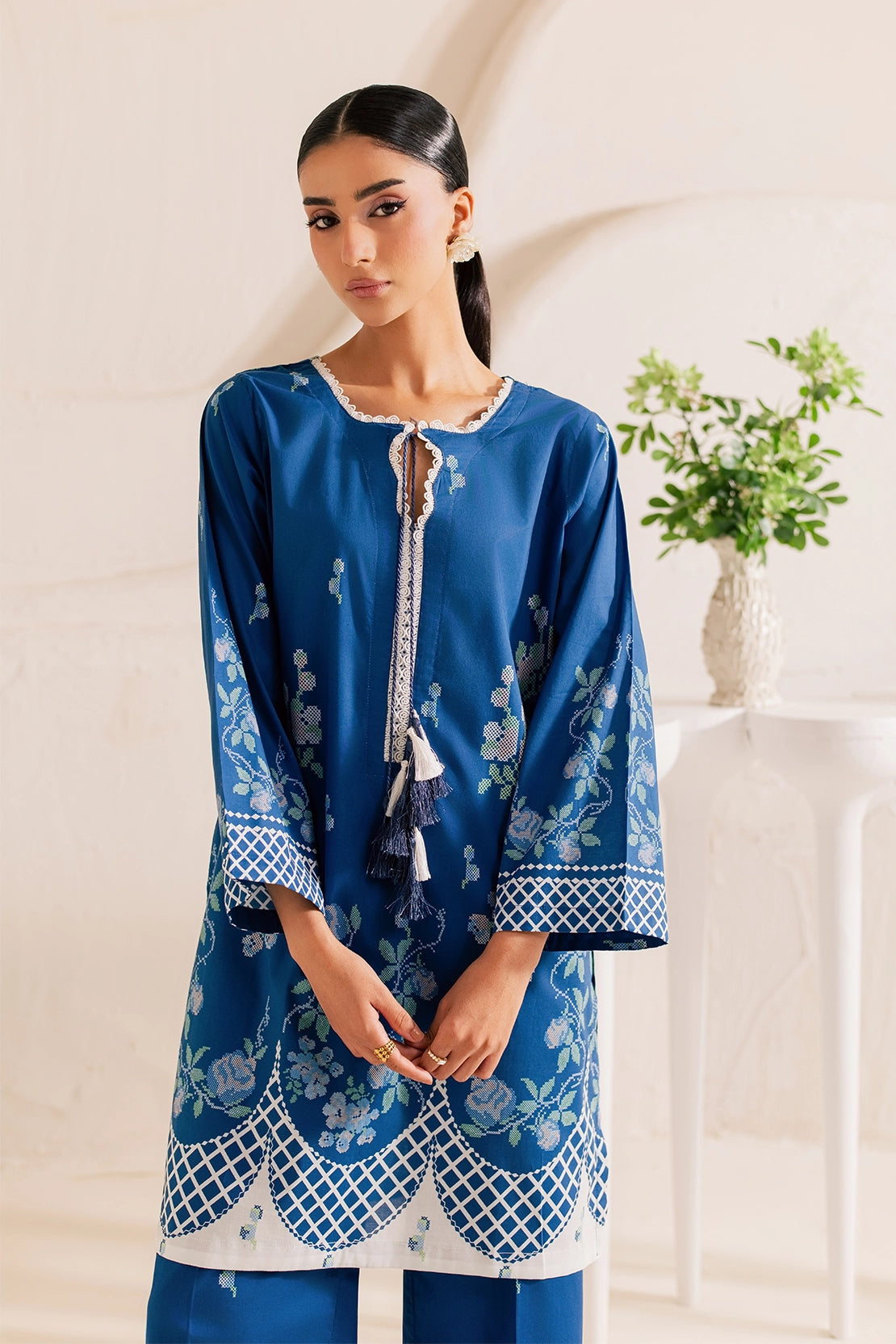 Stitched 2 Piece - Printed Lawn - Bluebell