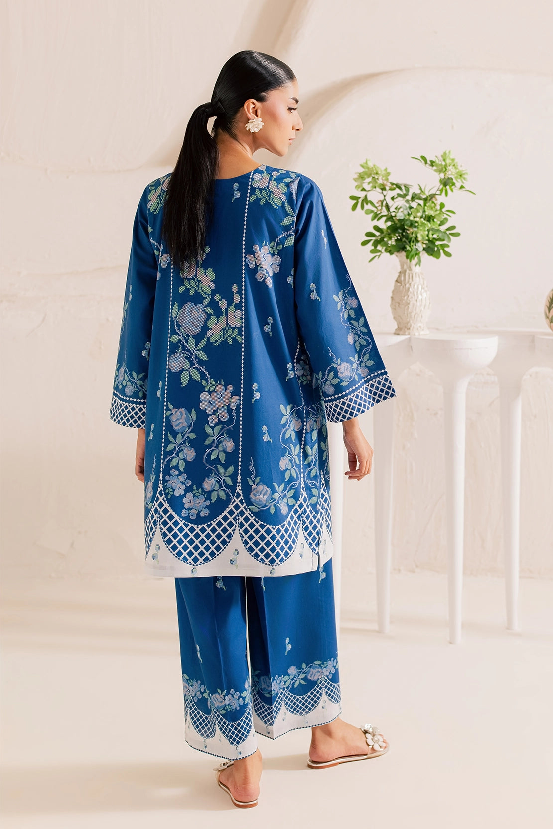 Stitched 2 Piece - Printed Lawn - Bluebell