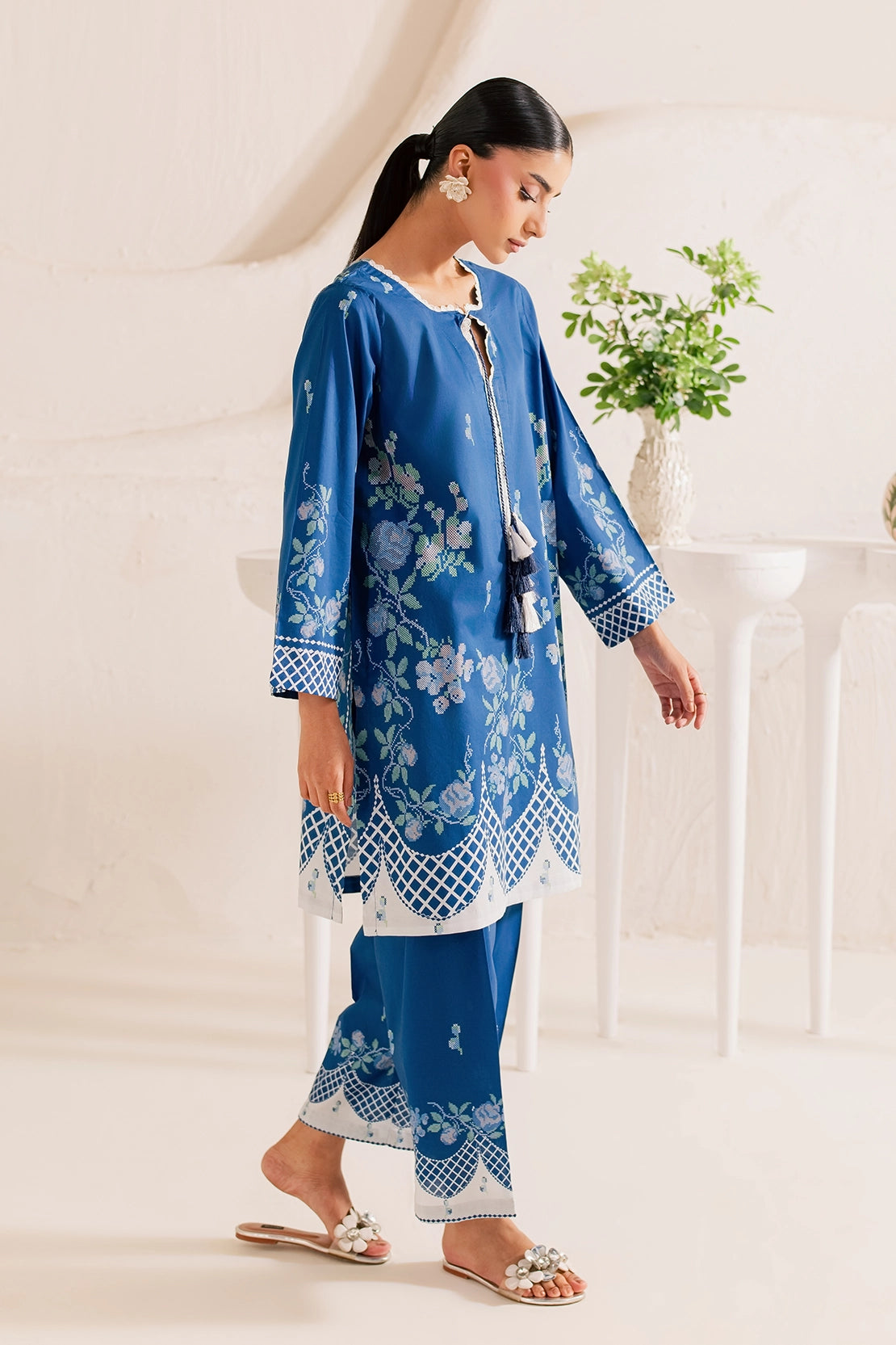 Stitched 2 Piece - Printed Lawn - Bluebell