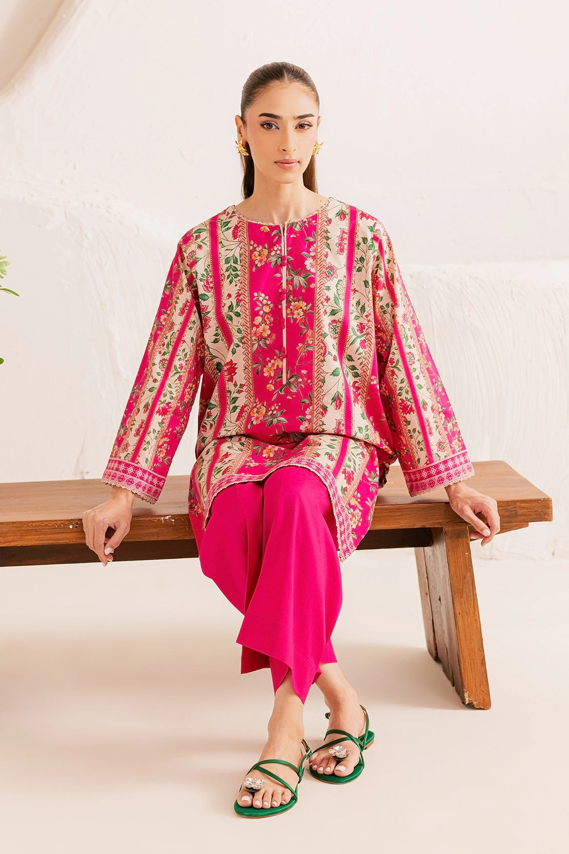 Stitched 2 Piece - Printed Lawn - Blush