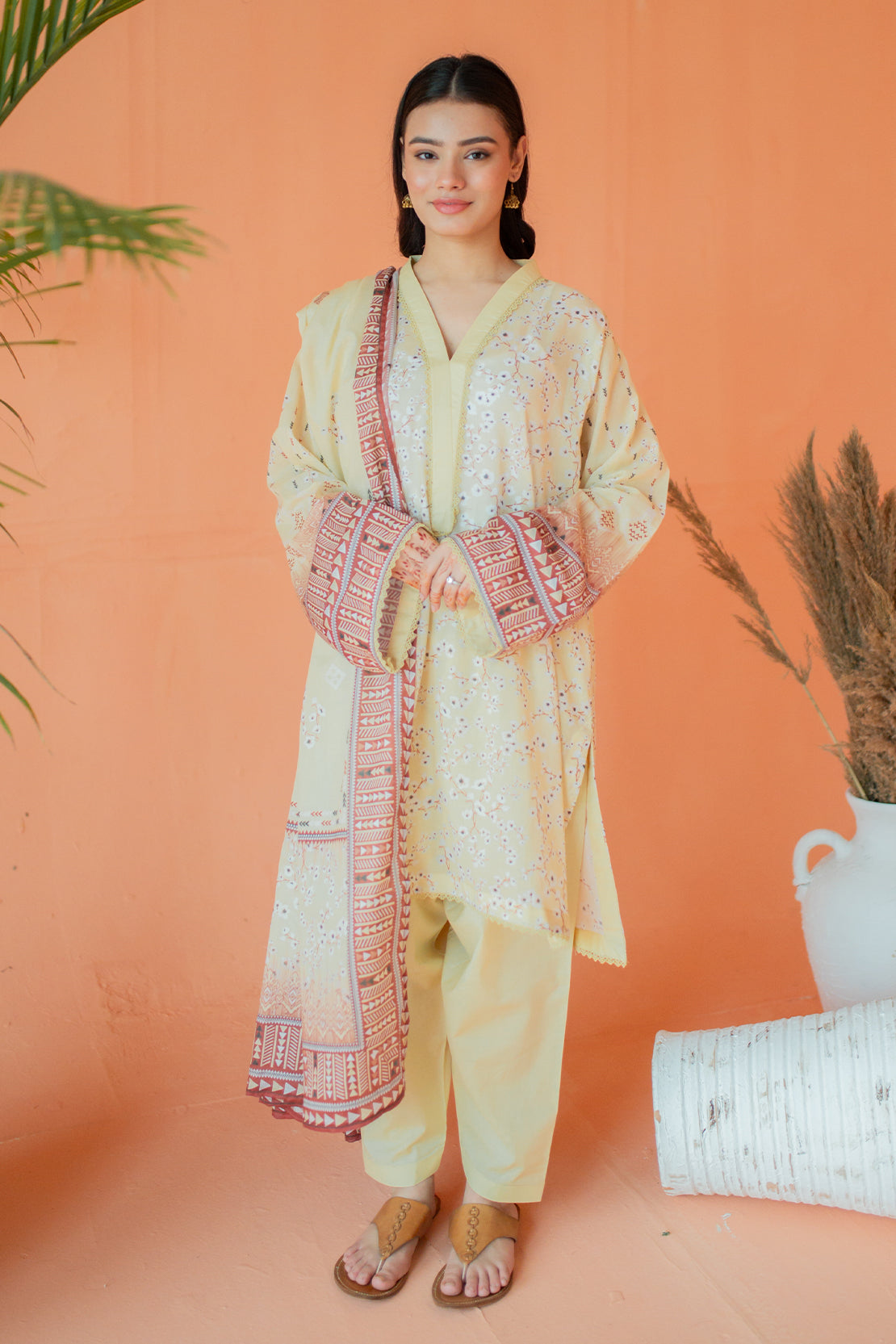 3 Piece Digitally Printed Lawn - 9020